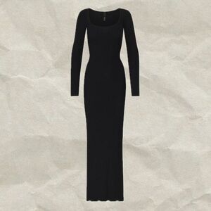 SKIMS Classic Black Long Sleeve Dress